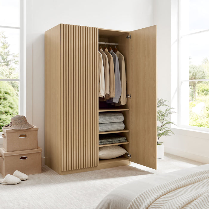 Modway Render 2-Door Wardrobe Closet Living Room Furniture - Close-Up