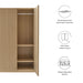 Modway Render 2-Door Wardrobe Closet Living Room Furniture in Brown - Side View