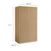 Modway Render 2-Door Wardrobe Closet Living Room Furniture in Brown - Detail View