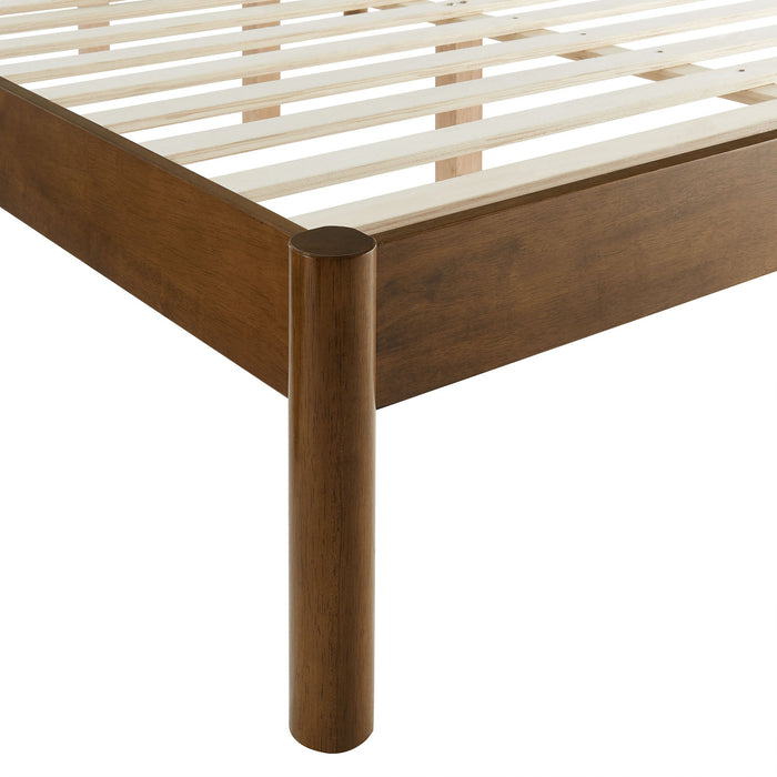 Olea Channel Tufted Boucle Solid Wood Platform Bed