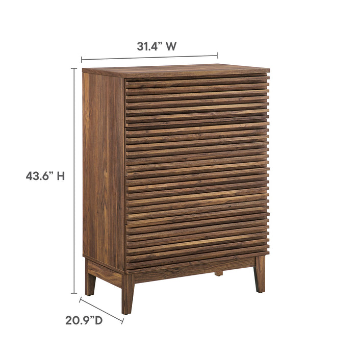 Modway Render 4-Drawer Chest Living Room Furniture in Brown - Detail View