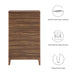 Modway Render 5-Drawer Chest Living Room Furniture in Brown - Side View