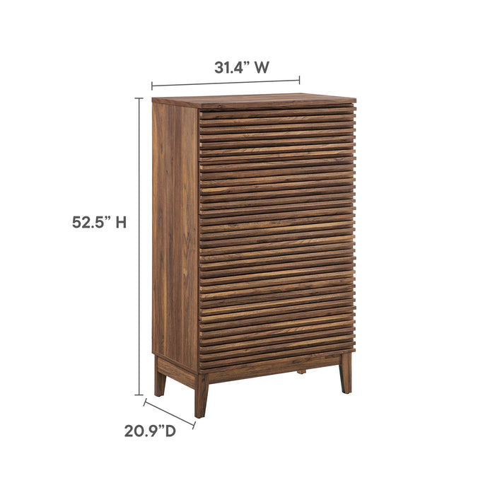 Modway Render 5-Drawer Chest Living Room Furniture in Brown - Detail View