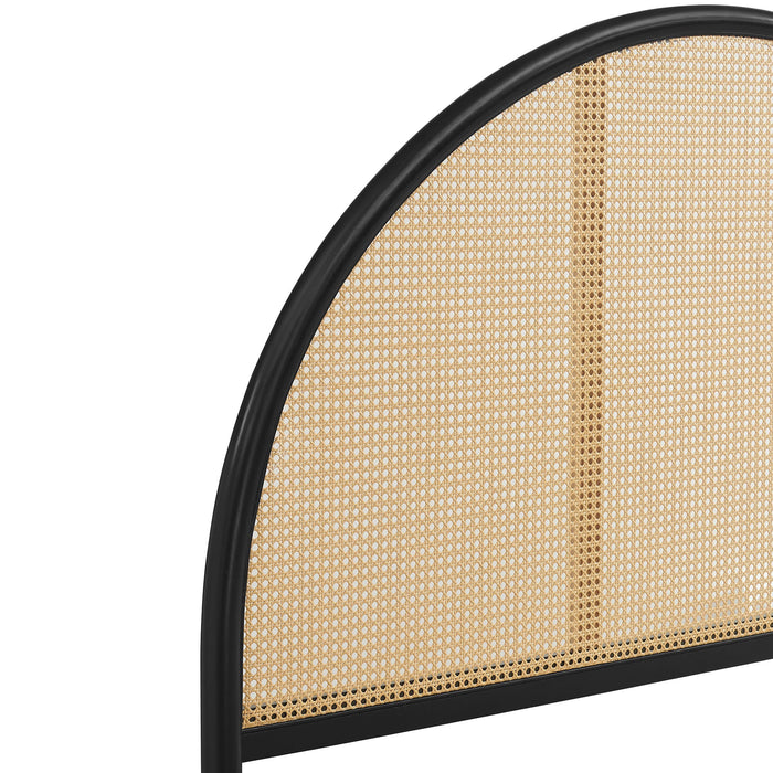 Odette Queen Arched Rattan Cane Platform Bed