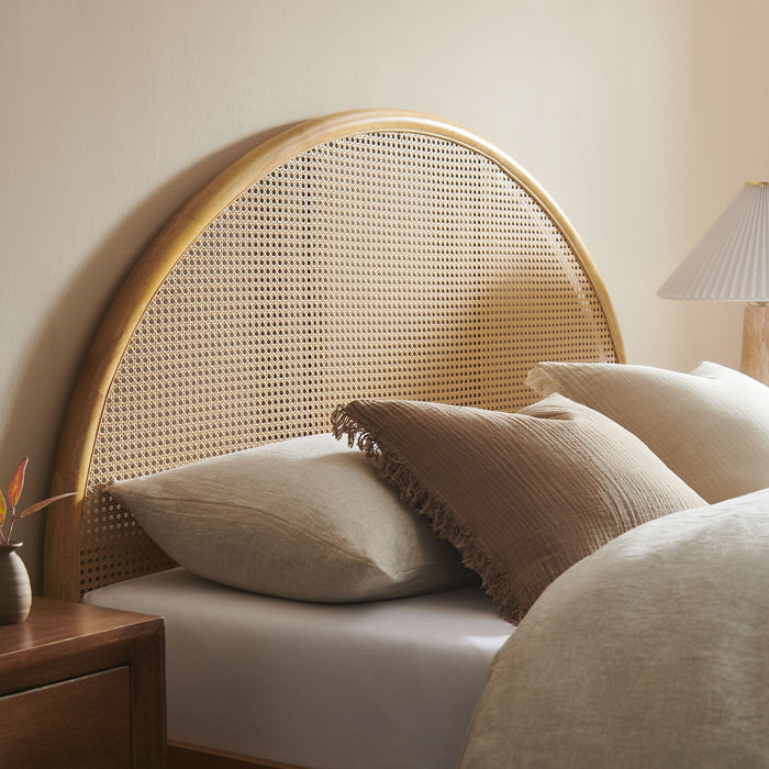 Odette Queen Arched Rattan Cane Platform Bed