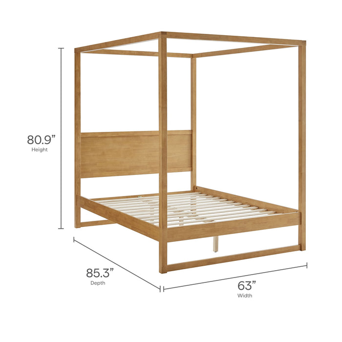Alva Wood Canopy Platform Bed