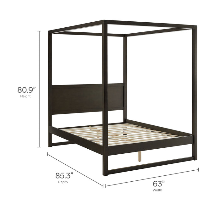 Alva Wood Canopy Platform Bed