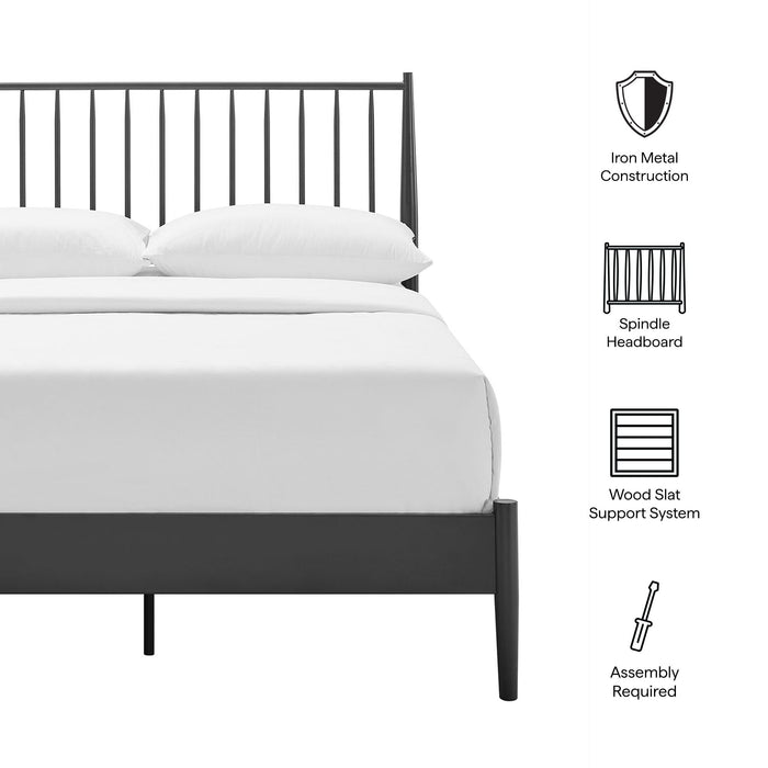 Adair Metal Spindle Platform Bed