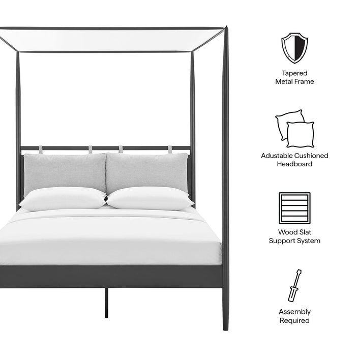 Marlowe 4-Poster Canopy Metal Platform Bed