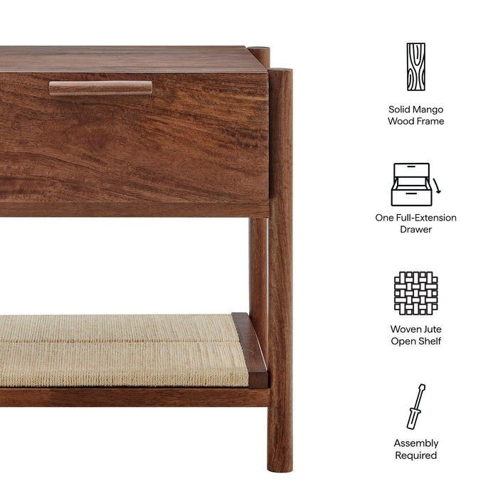 Oswin 1-Drawer Wood Nightstand