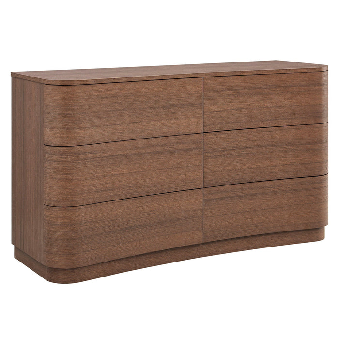 Mirae 6-Drawer Curved Dresser