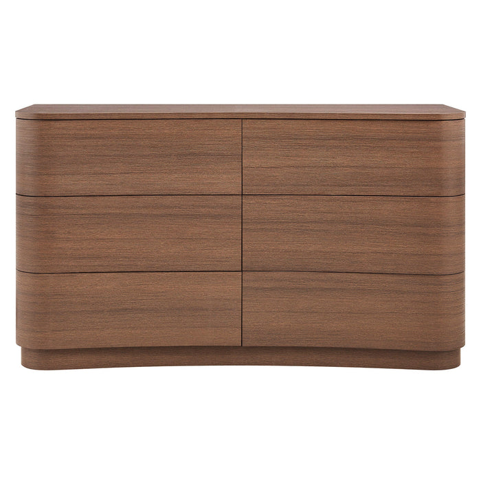 Mirae 6-Drawer Curved Dresser