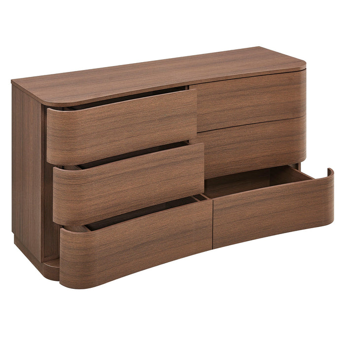 Mirae 6-Drawer Curved Dresser