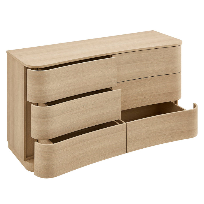 Mirae 6-Drawer Curved Dresser