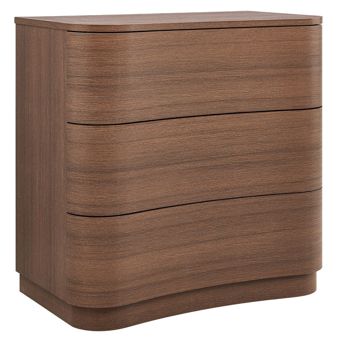 Mirae 3-Drawer Curved Compact Dresser