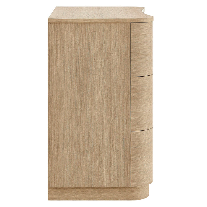 Mirae 3-Drawer Curved Compact Dresser
