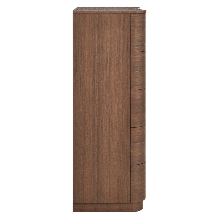 Mirae 5-Drawer Curved Dresser Chest of Drawers
