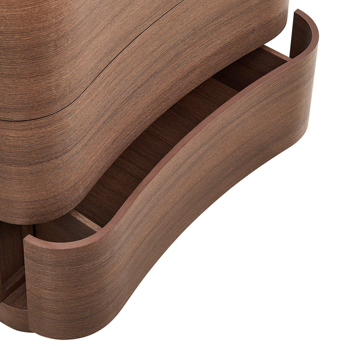 Mirae 5-Drawer Curved Dresser Chest of Drawers