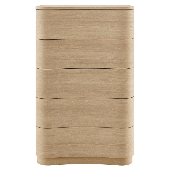 Mirae 5-Drawer Curved Dresser Chest of Drawers