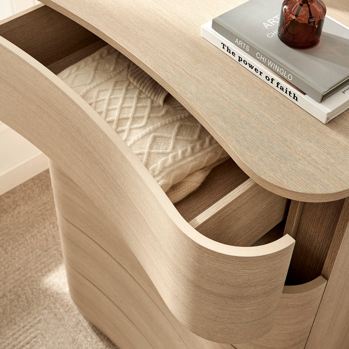 Mirae 5-Drawer Curved Dresser Chest of Drawers