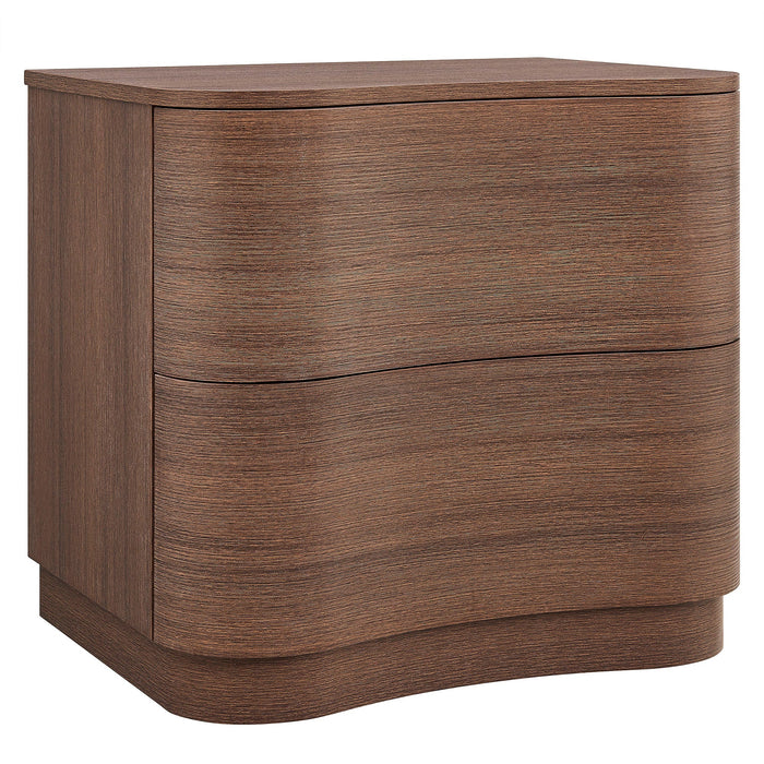 Mirae 2-Drawer Curved Nightstand