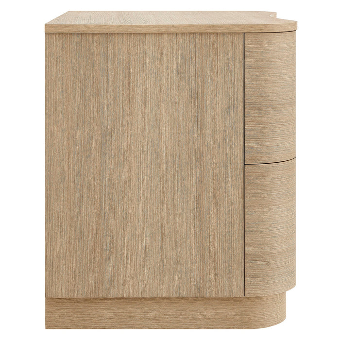 Mirae 2-Drawer Curved Nightstand