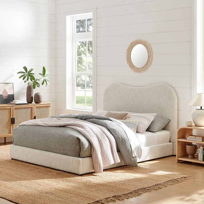 Seluna Boucle Queen Platform Bed