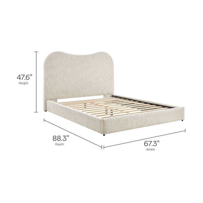 Seluna Boucle Queen Platform Bed
