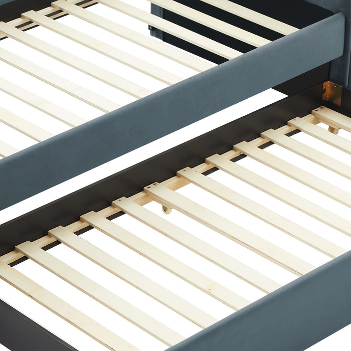 Veyla Channel Tufted Performance Velvet Twin Daybed With Trundle