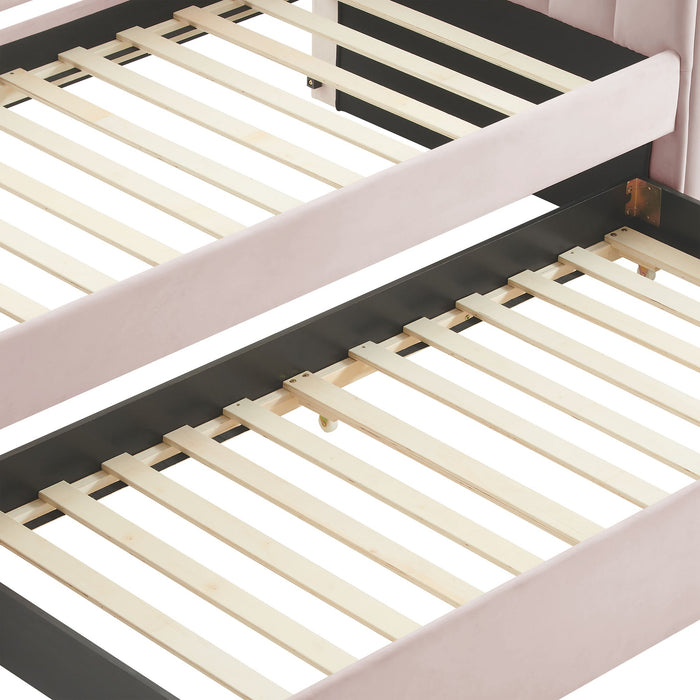 Veyla Channel Tufted Performance Velvet Twin Daybed With Trundle