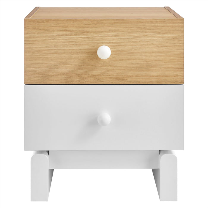 Nolia 2-Drawer Color Block Nightstand