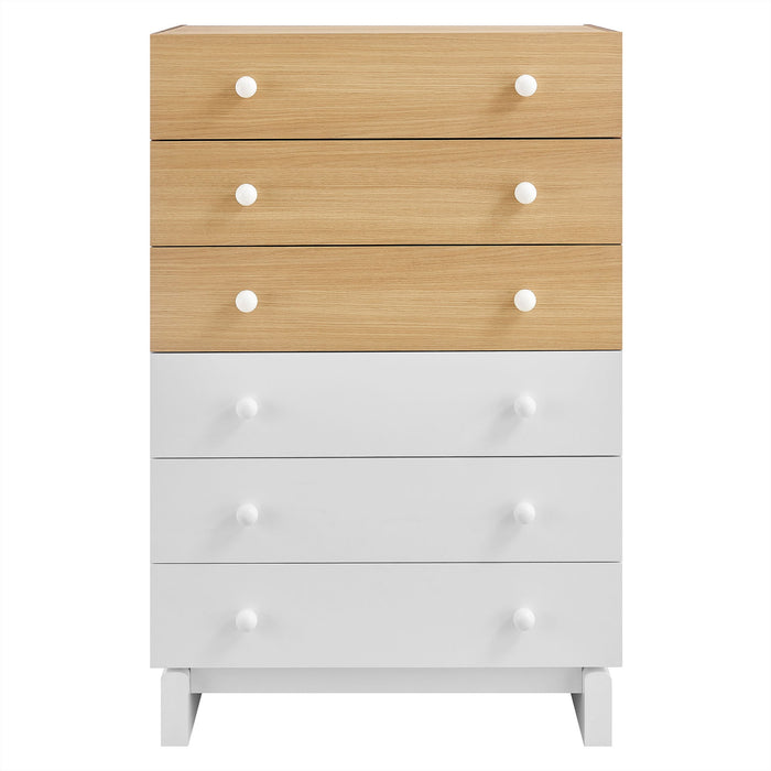 Nolia 6-Drawer Color Block Dresser Chest
