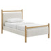 Ginny Platform Bed Frame Light Oak Heathered Ivory / Twin