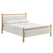 Ginny Platform Bed Frame Light Oak Heathered Ivory / Queen