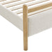 Ginny Platform Bed Frame Light Oak Heathered Ivory / Queen