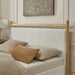 Ginny Platform Bed Frame Light Oak Heathered Ivory / Queen