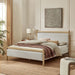 Ginny Platform Bed Frame Light Oak Heathered Ivory / Queen