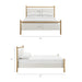 Ginny Platform Bed Frame Light Oak Heathered Ivory / Queen