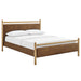 Ginny Vegan Leather Platform Bed Frame Light Oak Canyon / Queen