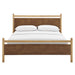 Ginny Vegan Leather Platform Bed Frame Light Oak Canyon / Queen