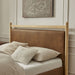 Ginny Vegan Leather Platform Bed Frame Light Oak Canyon / Queen