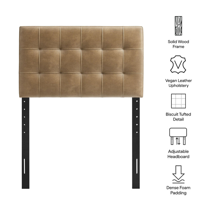 Lily Vegan Leather Headboard Toast / Twin