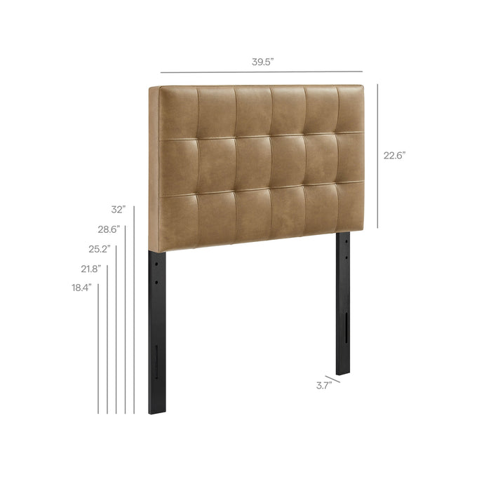 Lily Vegan Leather Headboard Toast / Twin