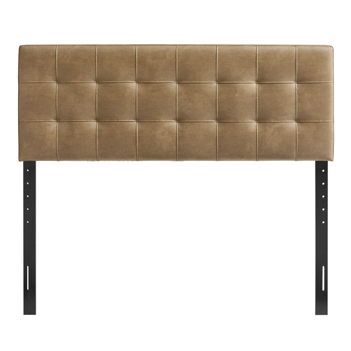 Lily Vegan Leather Headboard Toast / Queen