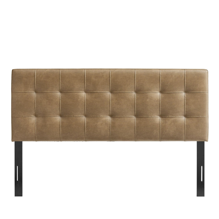 Lily Vegan Leather Headboard Toast / Queen
