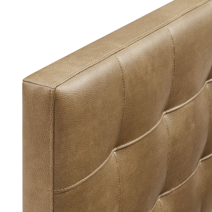 Lily Vegan Leather Headboard Toast / Queen