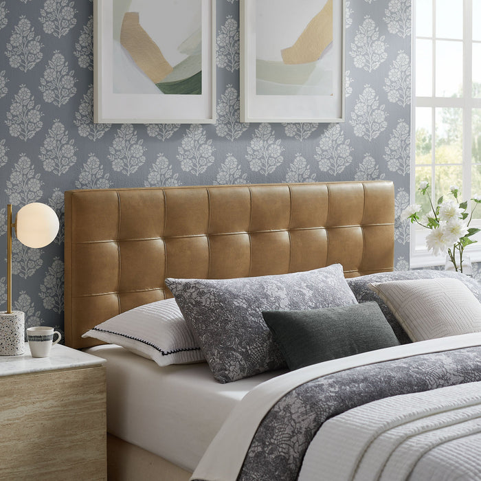 Lily Vegan Leather Headboard Toast / Queen