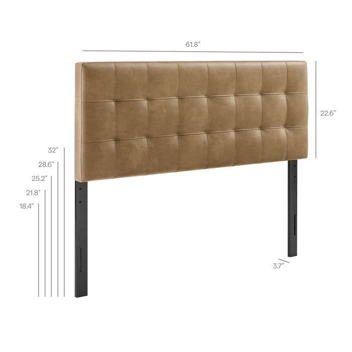 Lily Vegan Leather Headboard Toast / Queen