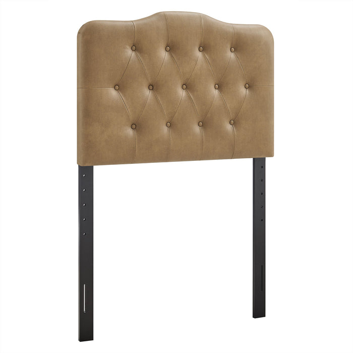 Annabel Faux Leather Queen Headboard Toast / Twin
