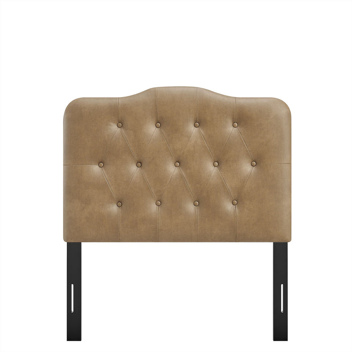Annabel Faux Leather Queen Headboard Toast / Twin